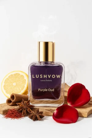 Lushvow Purple Oud – Luxury Oud Perfume, Signature Arabian Fragrance for Men & Women, Long Lasting Scent