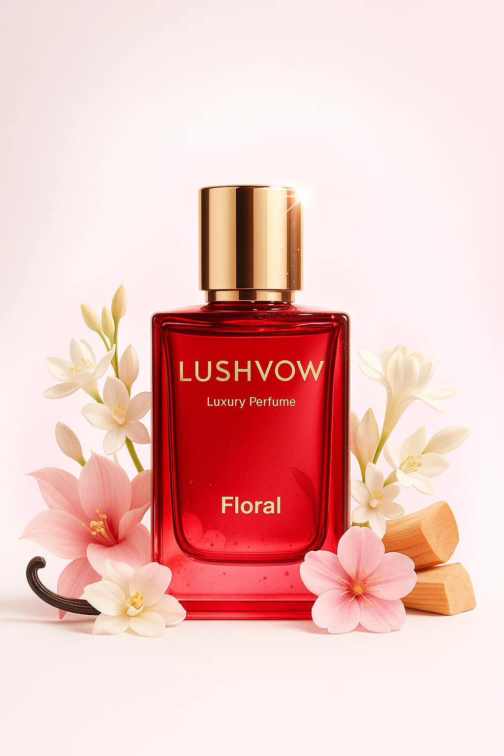 Lushvow Floral – Inspired by Gucci Bloom, Admired by Aditi Rao Hydari – Luxury Perfume for Women, Jasmine & Tuberose Scent