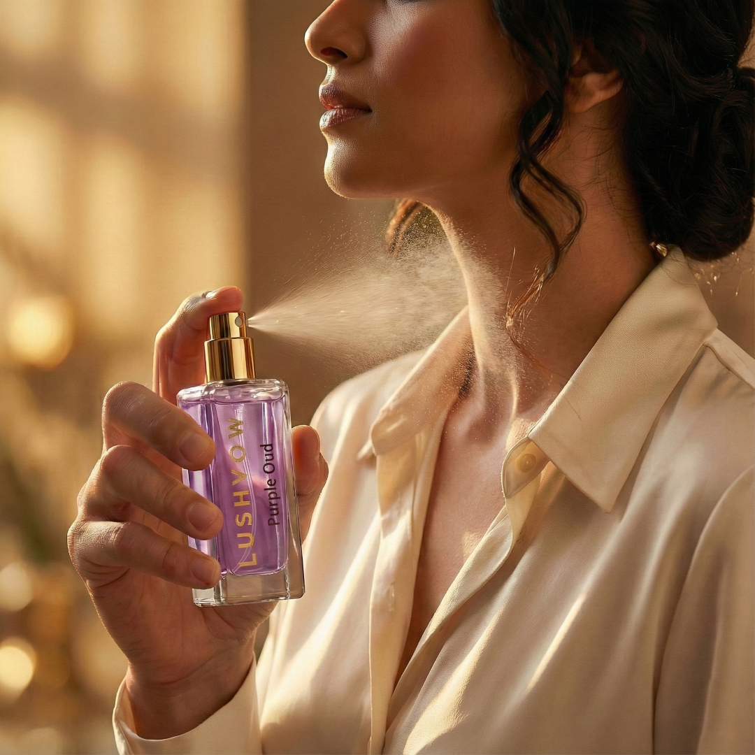 Lushvow Women’s Perfume Trial Combo Pack – Purple Oud & Wild (2 x 20ml | 30% Oil) - Image 5