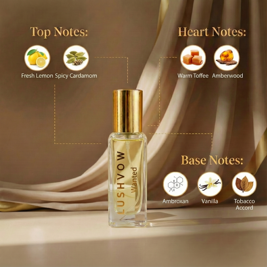 Lushvow Men’s Perfume Trial Combo Pack – Wanted & Million (2 x 20ml | 30% Oil) - Image 3