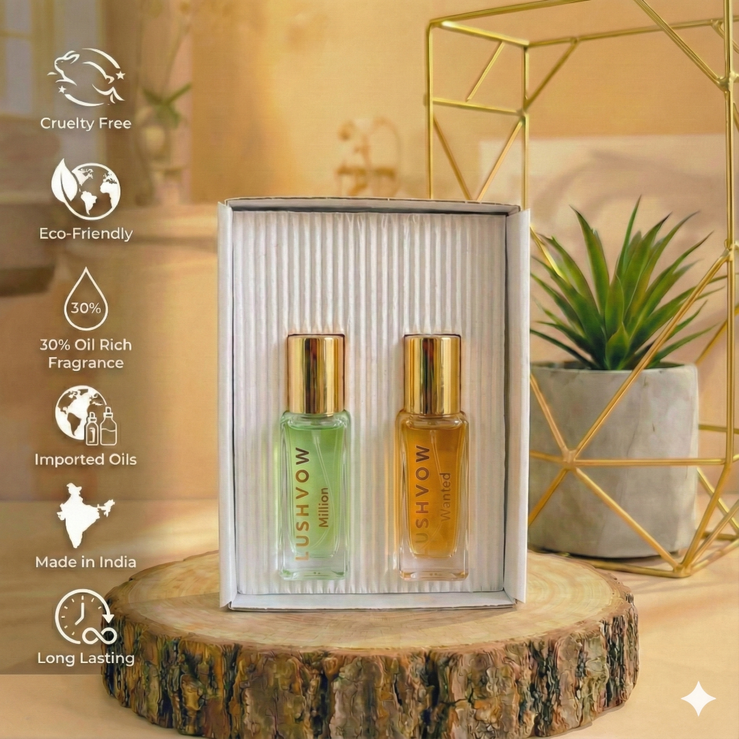 Lushvow Men’s Perfume Trial Combo Pack – Wanted & Million (2 x 20ml | 30% Oil) - Image 4
